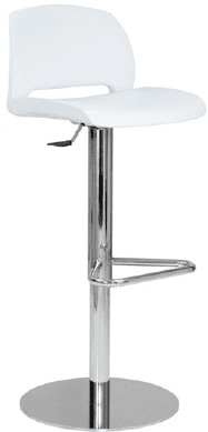 Elite Gravity Bar Stool on Pedestal Base (White)