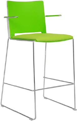 Elite Vice Versa Bar Stool with Arms & Upholstered Seat