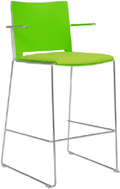 Elite Vice Versa Bar Stool With Arms & Upholstered Seat
