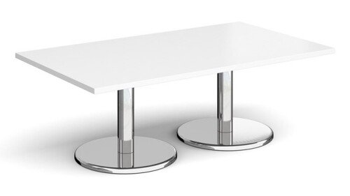 Dams Pisa Rectangular Coffee Table With Round Bases 1400 x 800mm
