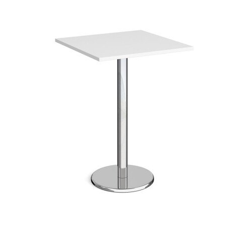 Dams Pisa Square Poseur Table With Round Base 800mm