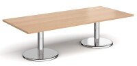 Dams Pisa Rectangular Coffee Table With Round Bases 1800 x 800mm