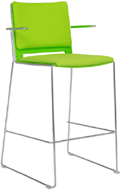 Elite Vice Versa Upholstered Bar Stool with Arms