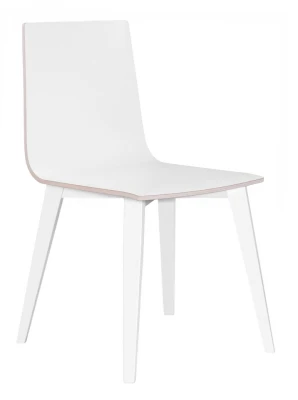 Elite Multiply Wooden Frame Breakout Chair with White Shell - Wenge Leg
